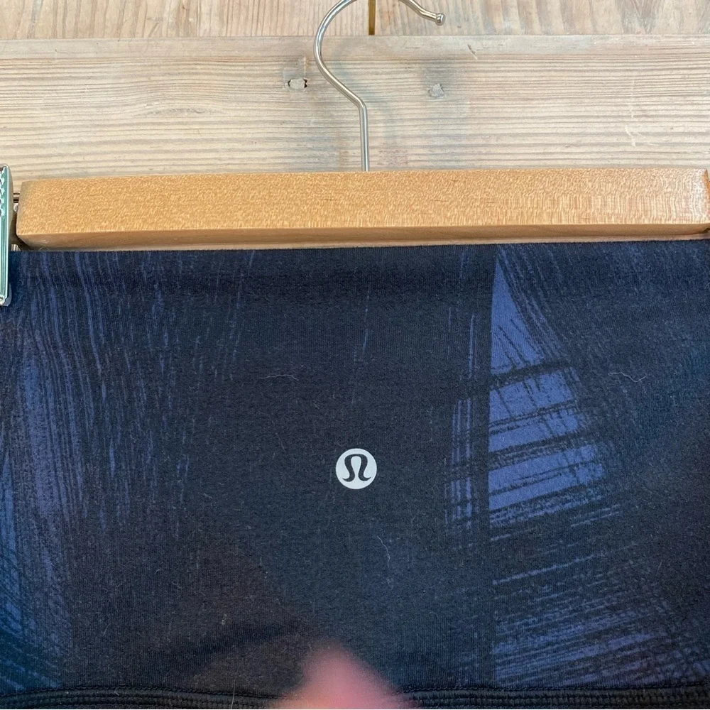 Lululemon Wunder Under Pant III Full-On Luon Wind Chill Deep Navy Black Size 4 - Picture 7 of 7